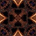 Abstract metallic bronze viking or celtic like pattern made seamless