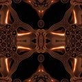 Abstract metallic bronze viking like pattern made seamless