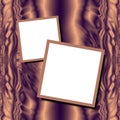 Abstract metallic copper background with picture frames Royalty Free Stock Photo