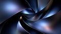 Abstract Metallic Curves in Deep Blue Hues Royalty Free Stock Photo