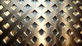 Abstract metallic grid pattern with subtle lighting and textured surface. Generative AI Royalty Free Stock Photo