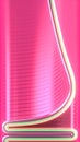 Abstract metallic liquid squiggly flow of thin colored lines. 3d rendering digital illustration
