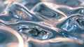 Abstract Metallic Liquid Surface Texture with Fluid Waves Royalty Free Stock Photo