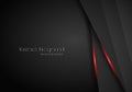 Abstract metallic red black frame layout modern tech design template background , Black and red background. Vector graphic Royalty Free Stock Photo