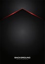 Abstract metallic red shiny color black frame layout modern tech design vector template background Royalty Free Stock Photo