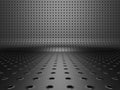 Abstract Metallic Silver Background Perforated By Many Little Ho Royalty Free Stock Photo