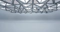 Abstract metallic triangular ceiling structure design Royalty Free Stock Photo