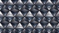 Abstract metallic triangular geometric pattern design with gradient shading and subtle depth. Generative AI Royalty Free Stock Photo