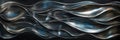 Abstract metallic wave pattern with flowing organic shapes in dark tones