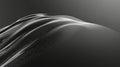 Abstract metallic wave surface with smooth silver curves and light reflection Royalty Free Stock Photo