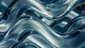 Abstract Metallic Waves With Blue and Silver Tones Reflecting Light image photo Royalty Free Stock Photo