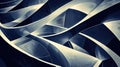 Abstract metallic waves create a dynamic and fluid visual effect Royalty Free Stock Photo