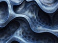 Abstract Metallic Waves in Elegant Motion Royalty Free Stock Photo