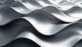 Abstract metallic waves form a modern background. Smooth silver grey curves create a luxurious, flowing surface for design. Royalty Free Stock Photo