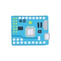 abstract microcontroller cartoon vector illustration Royalty Free Stock Photo