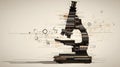 Abstract Microscope Artwork Scientific Research and Innovation Concept Royalty Free Stock Photo