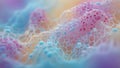 Abstract Microscopic Structure with Pastel Colors and Intricate Cell Like Pattern Generative AI Royalty Free Stock Photo