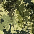 Abstract Military Camouflage Background Made of Splash. Camo Pattern for Army Clothing. Vector