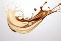 Abstract milk and chocolate wave splash background ideal for diverse design projects Royalty Free Stock Photo