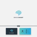 Abstract mind and smart logo simple