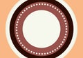 Abstract minimal brown template design circles style artwork. Overlapping template style decorative background