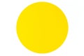 Abstract minimal color paper background. Yellow round circle on white background