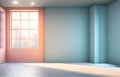 Pastel multi colour background wall with window natural shadow, abstract geometric. Mock up Royalty Free Stock Photo