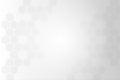 Abstract and minimal grey background with shape of hexagon. Technology concept with free space for edit and insert.
