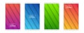 Set of four line layer shape for banner, templates, cards