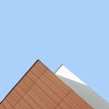 Abstract minimalist architecture detail against blue sky Royalty Free Stock Photo