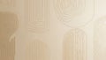 An abstract and minimalist background featuring embossed organic shapes and wavy line patterns in a warm beige tone creating a Royalty Free Stock Photo
