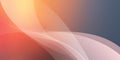 Abstract Minimalist Blue and Orange Wavy Flowing Translucent Overlapping 3D Geometric Shapes - Background Design with Copyspace