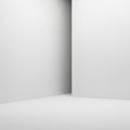 Abstract Minimalist White Corner with Soft Shadows and Light interior Royalty Free Stock Photo