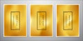 Abstract Minimalist gold background design. a collection of luxurious gold colored backgrounds