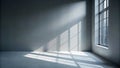 Abstract Minimalist Gray Background with Window Shadow Overlay Modern Geometric Design for Creative Projects Royalty Free Stock Photo
