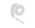 Abstract minimalist grey roll icon. Perfect for concepts of process, continuity, progress, or technology. Versatile design