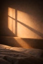 Dreams Style Abstract Backlit Wall with Warm Light and Shadows Royalty Free Stock Photo