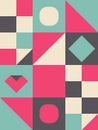 Abstract minimalist vector geometry, punchy forms and colors that demand attention, seamless Royalty Free Stock Photo