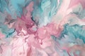 Abstract and minimalistic acid wash design with soft and subtle hues of pink and blue