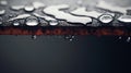 Abstract minimalistic rain drops, water beads on edge ready to drip down - generative AI