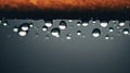 Abstract minimalistic rain drops, water beads on edge ready to drip down - generative AI