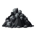 Abstract mining industry charcoal icon