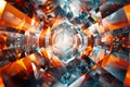 Abstract mirror dimension, 75 frame, where minimalism meets digital art