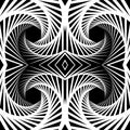 Abstract mirrored vortex background, pattern. Spirally monochrom