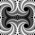 Abstract mirrored vortex background, pattern. Spirally monochrom