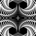 Abstract mirrored vortex background, pattern. Spirally monochrom