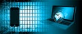 Abstract mobile technology background Hi-tech communication concept innovation background vector illustration. conceptual.