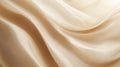 Abstract Mocha Mousse Cream Satin Fabric Background with Flowing, Soft Waves and Highlights