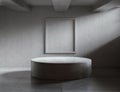 Abstract mock up scene podium.