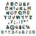 Abstract modern alphabet fonts and numbers. Typography fonts uppercase Royalty Free Stock Photo
